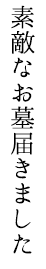 素敵なお墓届きました